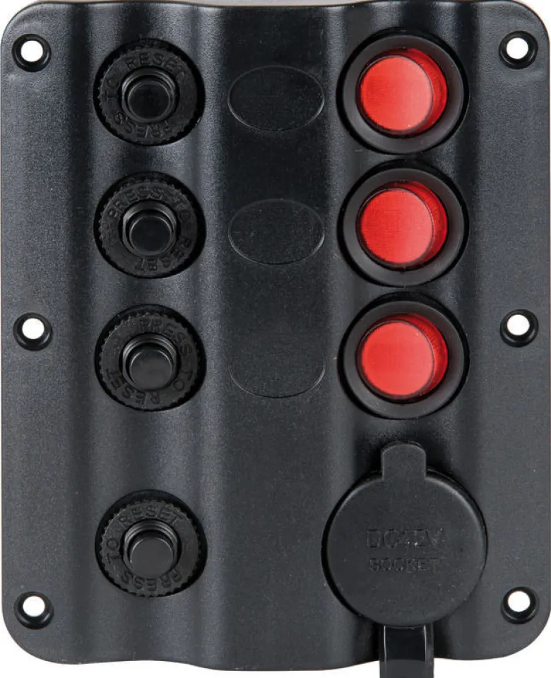 Wave elektrisk kontrollpanel 3 + cigarettändaruttag